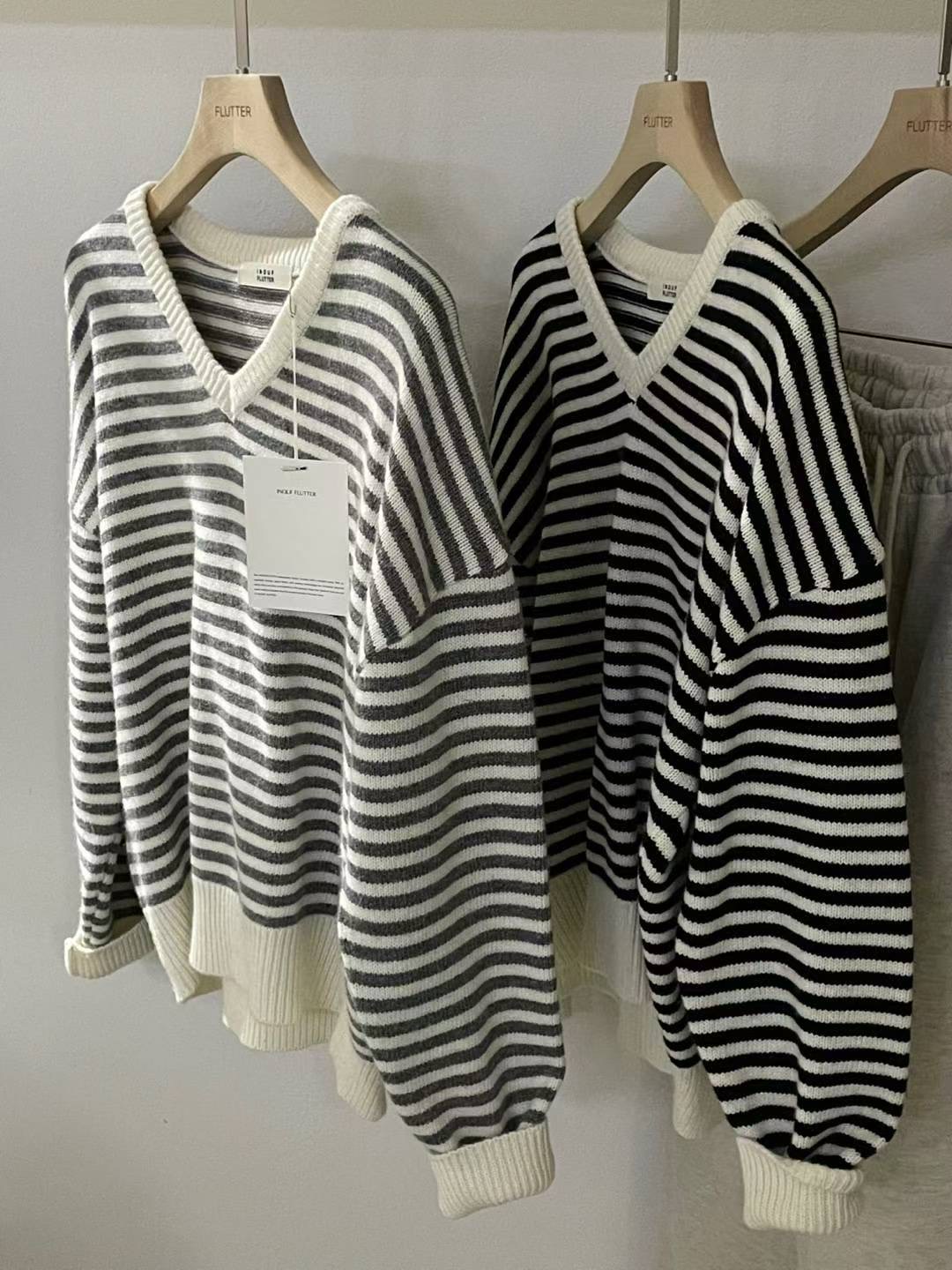 FLUTTER東大門直郵㊣女裝新款推薦真品時尚休閑26春夏針織衫羊毛FLUTTER/INOUF針織衫圖色2左二色