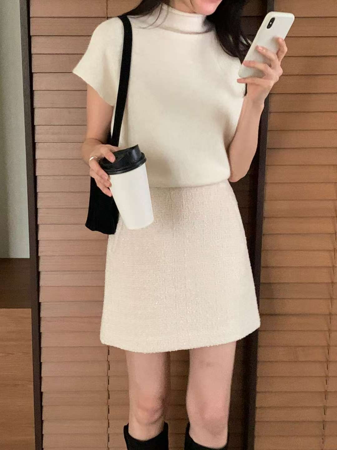 FLUTTER東大門直郵㊣女裝新品26春夏休閑時尚熱賣職業真品短裙FLUTTER/INOUF短裙圖色1