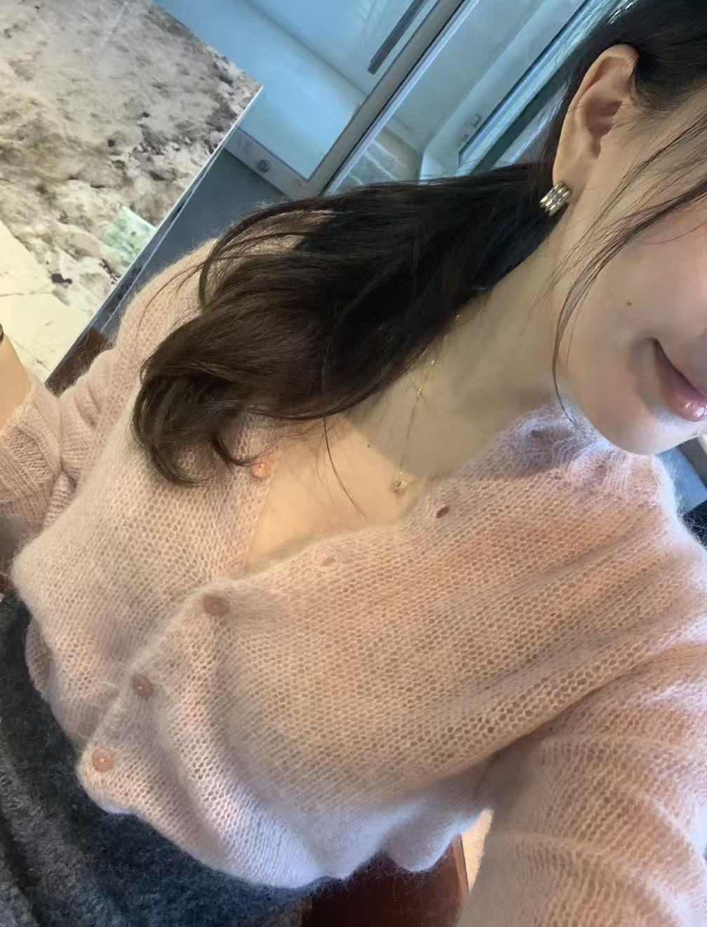 LOVEUS韓國代購㊣女士新品職業人氣休閑推薦時尚針織衫馬海毛LOVEUS針織衫