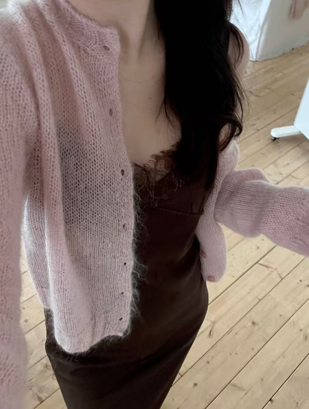 LOVEUS韓國代購㊣女士新品職業人氣休閑推薦時尚針織衫馬海毛LOVEUS針織衫