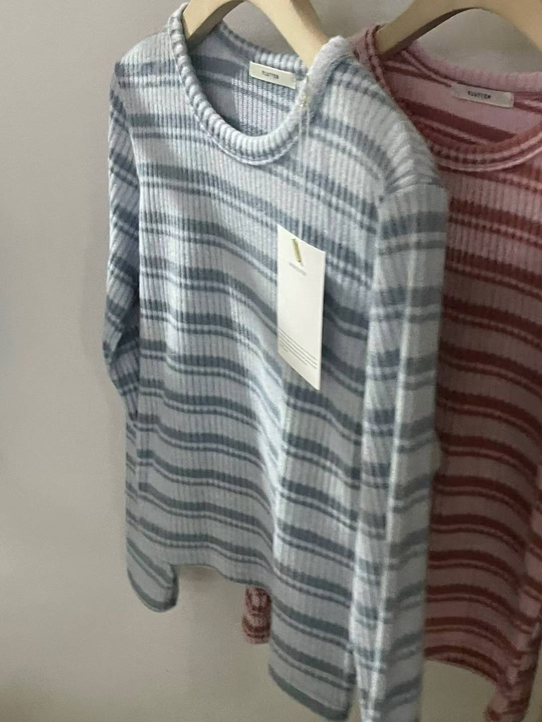 FLUTTER韓國直郵㊣女士新品推薦時尚熱賣26春夏長袖T恤羊毛FLUTTER/INOUF長袖T恤圖色1