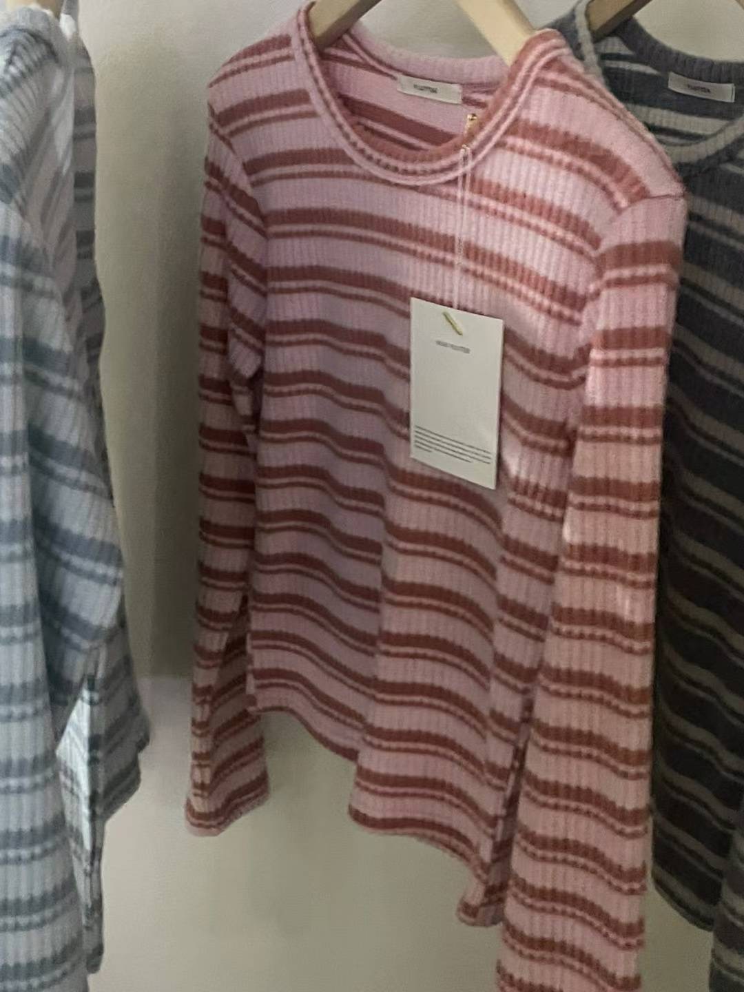 FLUTTER韓國直郵㊣女士新品推薦時尚熱賣26春夏長袖T恤羊毛FLUTTER/INOUF長袖T恤圖色2