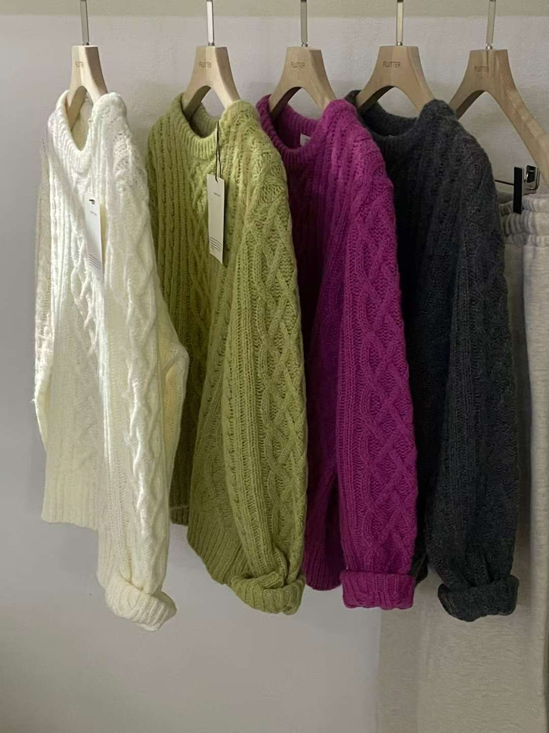 FLUTTER韓國直郵㊣女士新款推薦熱賣26春夏時尚真品休閑毛衣FLUTTER/INOUF毛衣圖色3左三色