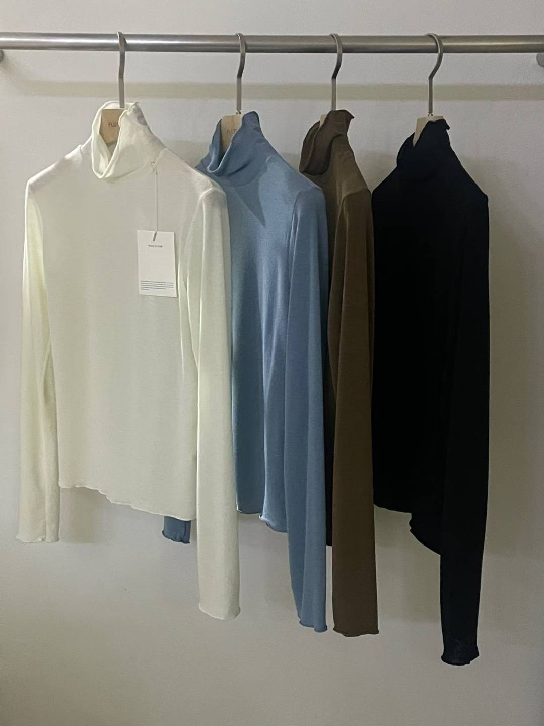 FLUTTER東大門㊣直郵女裝新款推薦休閑職業人氣25秋冬長袖T恤FLUTTER/INOUF長袖T恤圖色3左三色