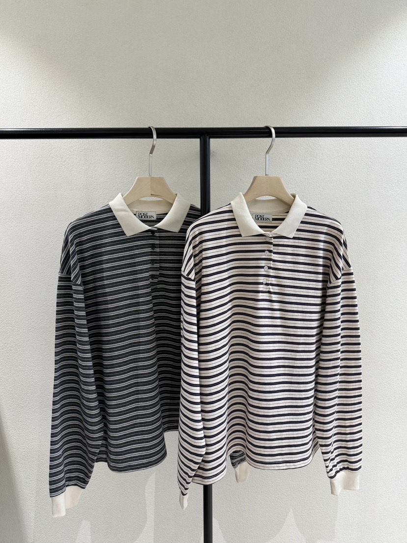 POSTMODERN韓國直郵㊣女裝新款職業25秋冬時尚休閑長袖T恤春款POSTMODERN長袖T恤