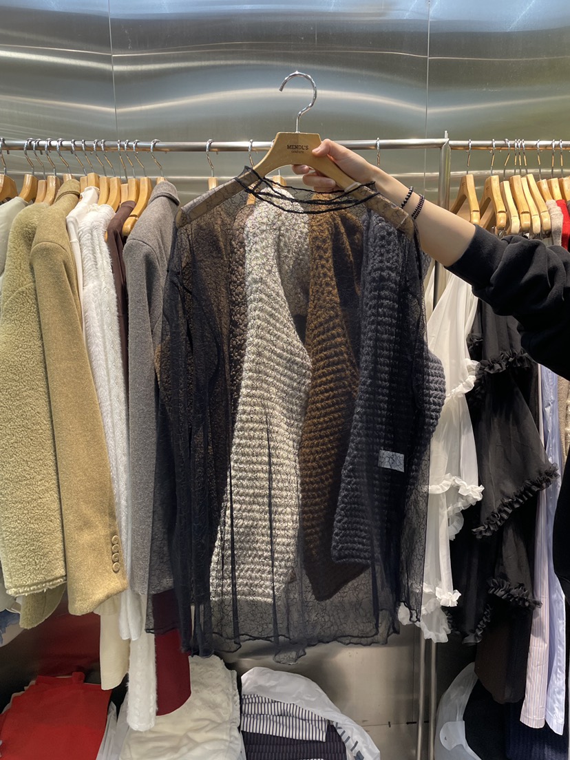 MENDL S㊣東大門實拍女裝新品時尚推薦職業襯衫蕾絲衫春款MENDL S襯衫/蕾絲衫圖色2