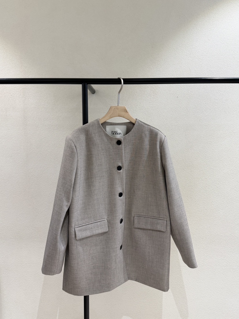 POSTMODERN㊣東大門實拍女裝新品時尚職業人氣熱賣夾克春款POSTMODERN夾克圖色1