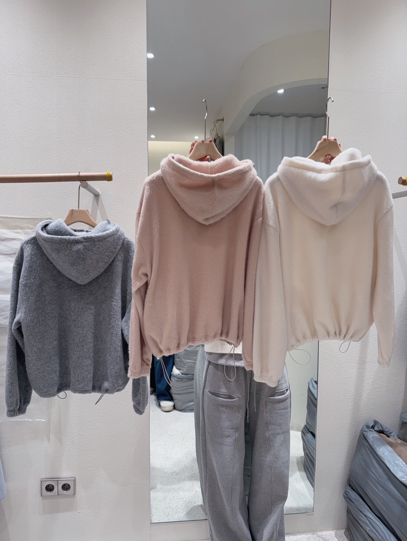 MARKE-P東大門直郵㊣女士新款26春夏衛衣泰迪熊連帽衫紐扣MARKE-P衛衣