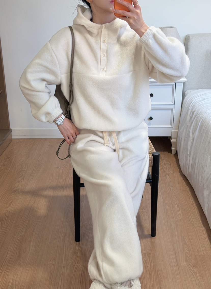 MARKE-P東大門直郵㊣女士新款26春夏衛衣泰迪熊連帽衫紐扣MARKE-P衛衣