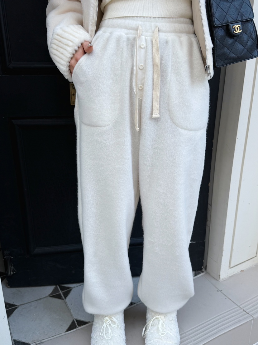 MARKE-P㊣東大門代購女裝新款26春夏人氣真品休閑休閑褲絨MARKE-P休閑褲