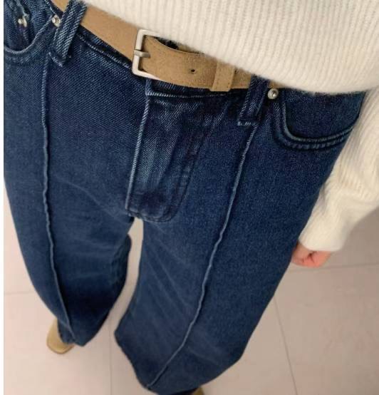 BEE韓國直郵㊣女裝新款人氣真品熱賣職業休閑牛仔褲不含腰帶BEE牛仔褲