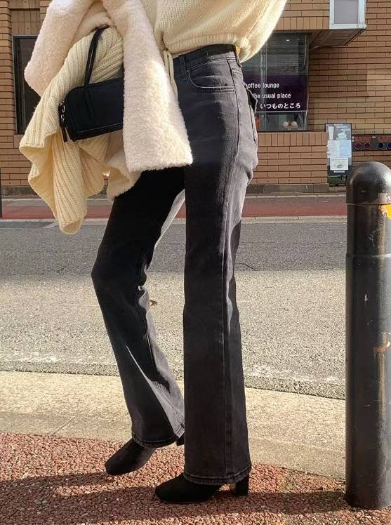 BEE東大門直郵㊣女裝新款休閑26春夏熱賣職業時尚牛仔褲抓絨BEE牛仔褲