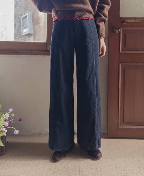 BEE㊣東大門代購女裝新品推薦休閑熱賣時尚真品26春夏牛仔褲BEE牛仔褲