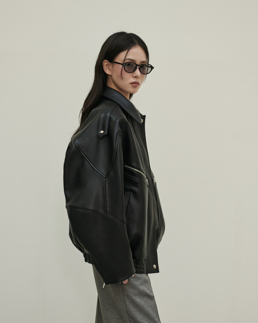 STAGE㊣東大門代購女士新款真品人氣推薦26春夏休閑夾克皮革STAGE夾克