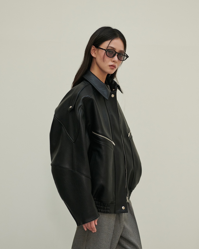 STAGE㊣東大門代購女士新款真品人氣推薦26春夏休閑夾克皮革STAGE夾克