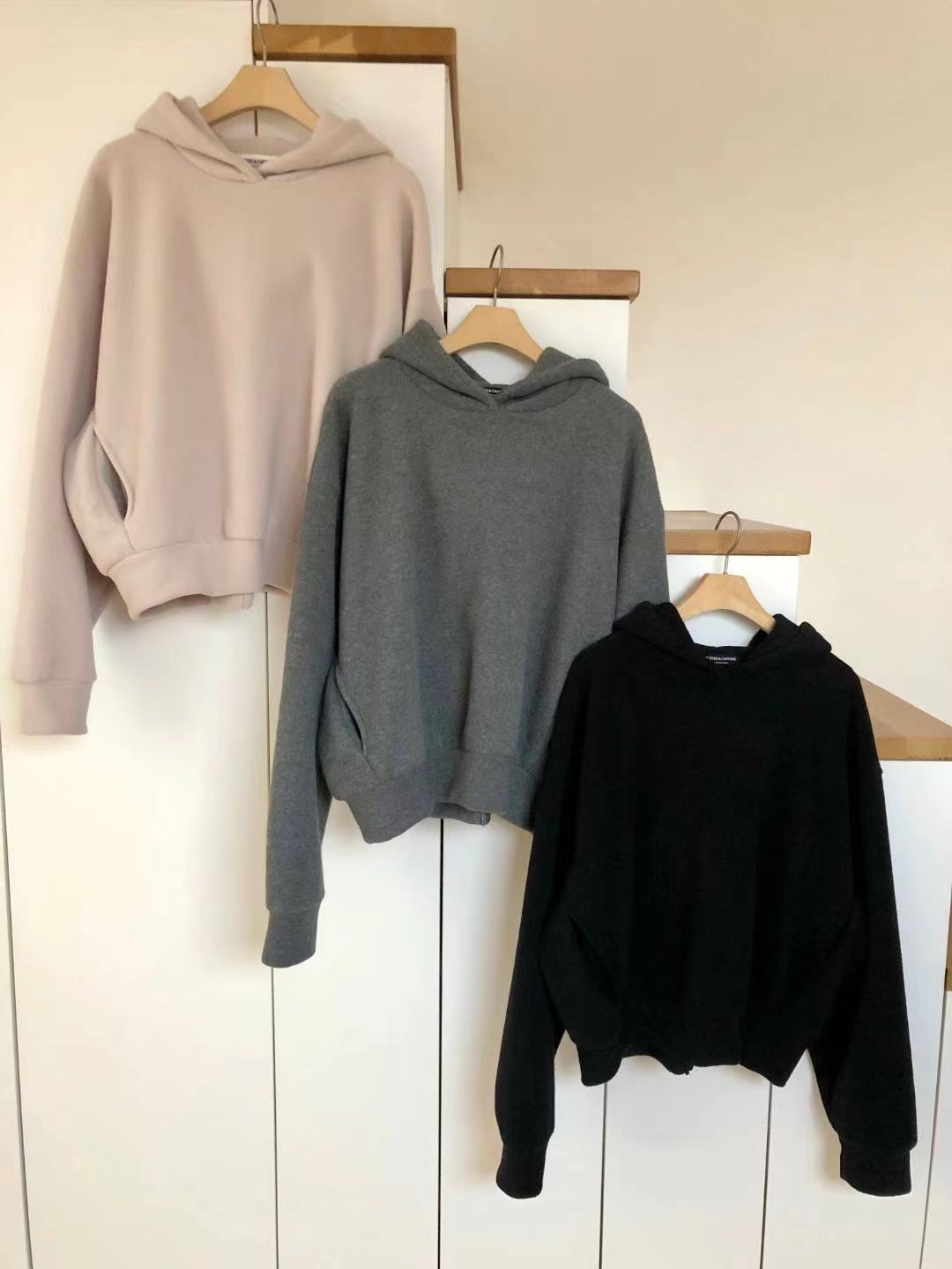 SISTER W韓國代購㊣女士新品休閑時尚推薦衛衣連帽衫毛圈絨SISTER W衛衣