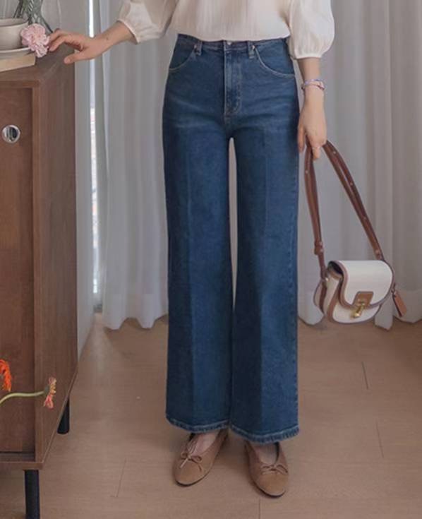 BEE韓國直郵㊣女裝新款熱賣推薦時尚休閑人氣職業真品牛仔褲BEE牛仔褲