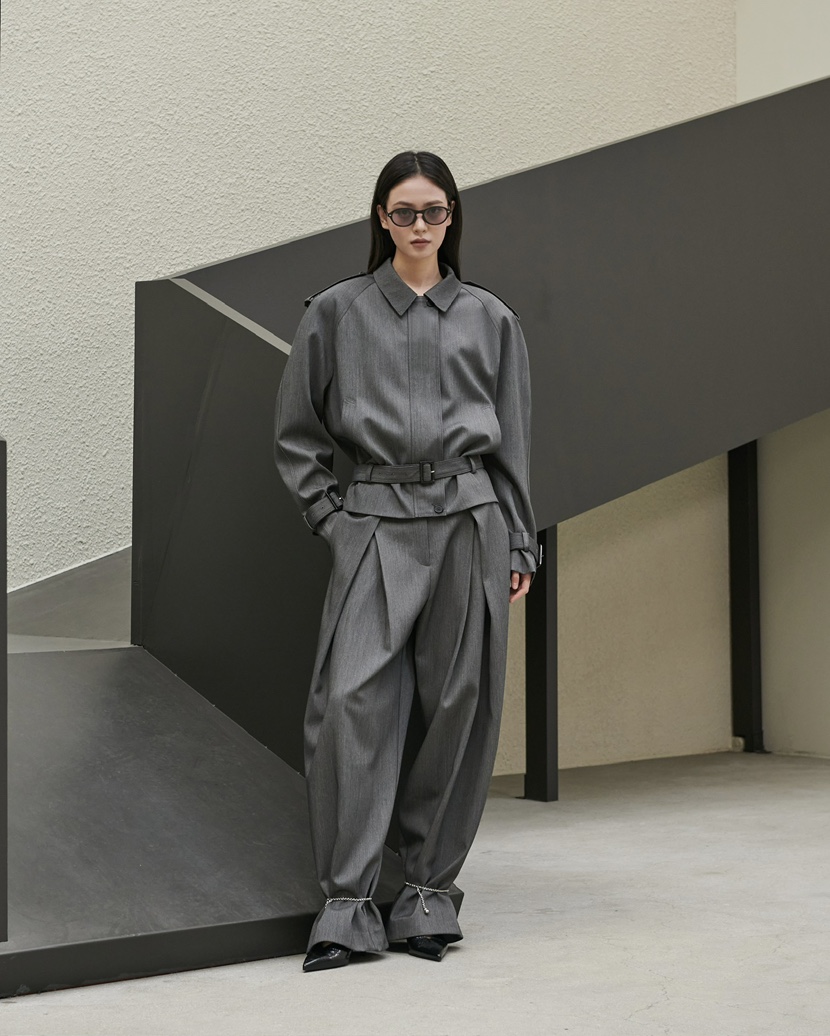 STAGE韓國直郵㊣女裝新品職業26春夏推薦人氣休閑夾克含腰帶STAGE夾克