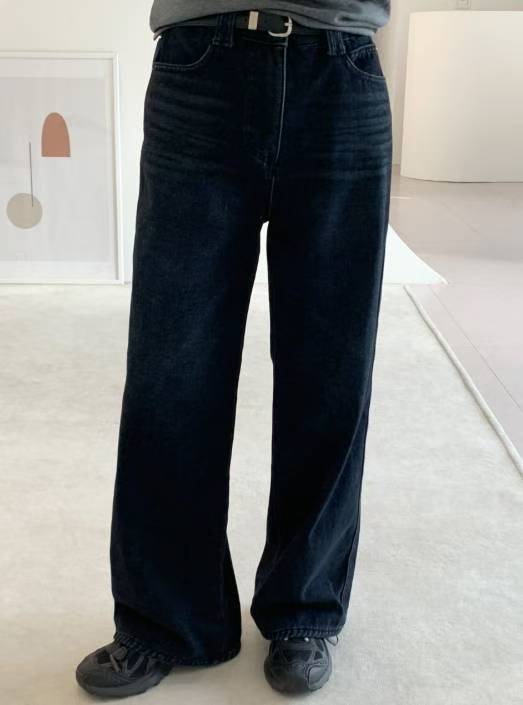 BEE㊣東大門代購女裝新品熱賣推薦時尚休閑人氣牛仔褲不含腰帶BEE牛仔褲圖色1