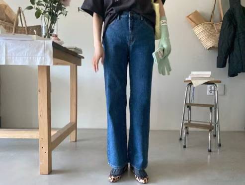 BEE韓國直郵㊣女裝新款時尚26春夏熱賣休閑職業真品推薦牛仔褲BEE牛仔褲