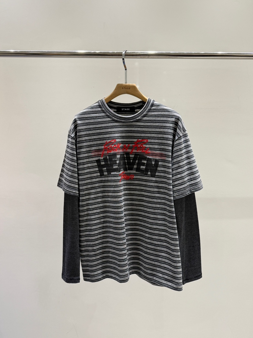 STAGE東大門直郵㊣女裝新品時尚熱賣26春夏真品休閑長袖T恤STAGE長袖T恤圖色2