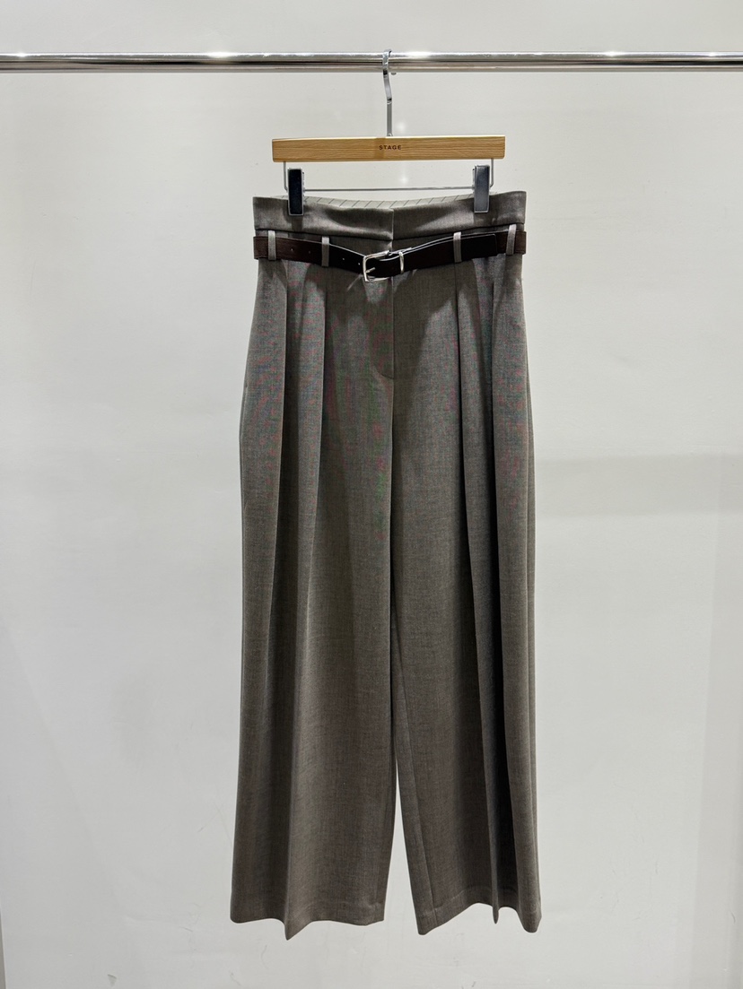 STAGE韓國代購㊣女士新品休閑推薦熱賣職業26春夏真品休閑褲STAGE休閑褲圖色1