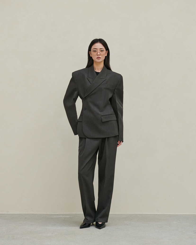 STAGE韓國直郵㊣女裝新款人氣推薦職業時尚真品休閑休閑褲腰帶STAGE休閑褲