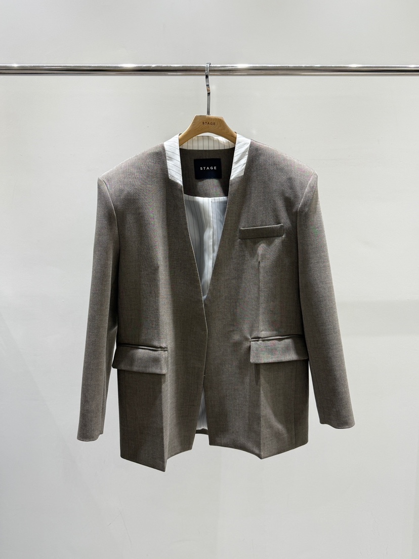 STAGE㊣東大門代購女裝新品推薦26春夏熱賣人氣時尚職業夾克STAGE夾克圖色1