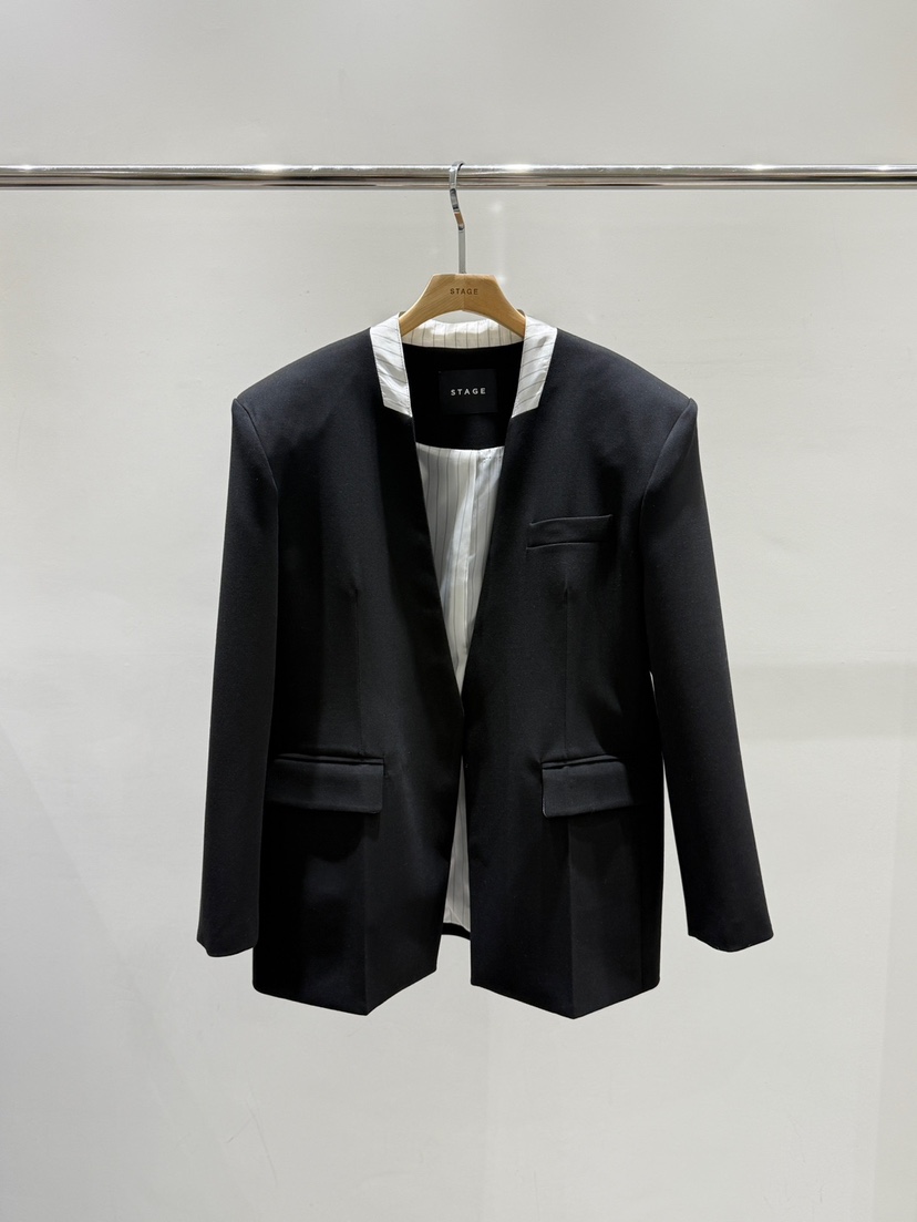 STAGE㊣東大門代購女裝新品推薦26春夏熱賣人氣時尚職業夾克STAGE夾克圖色2