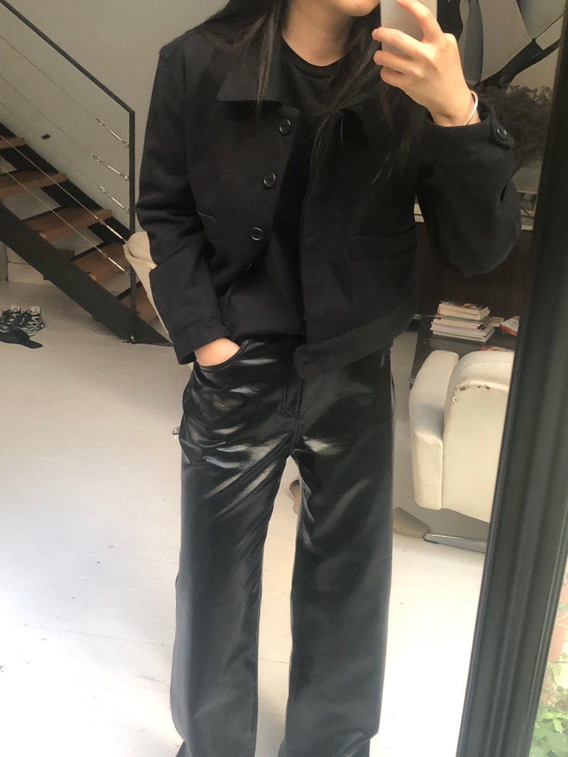 NOPROBLEM韓國直郵㊣女裝新款休閑熱賣人氣26春夏休閑褲Sale皮革NOPROBLEM休閑褲