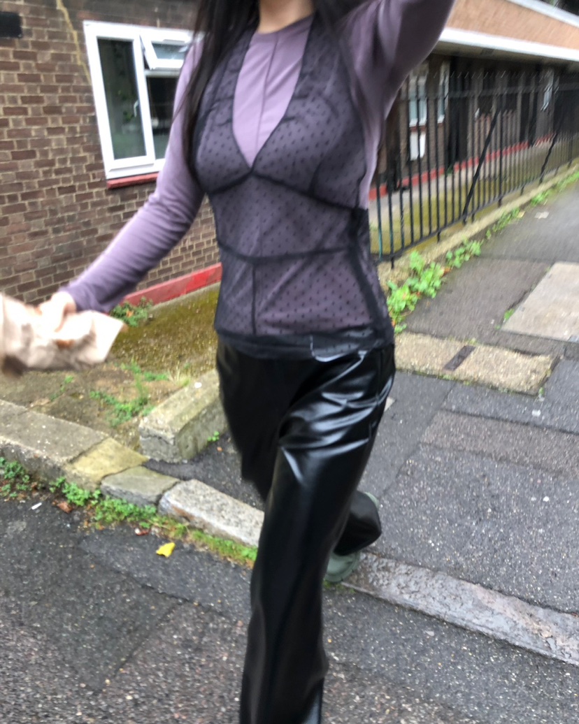 NOPROBLEM韓國直郵㊣女裝新款休閑熱賣人氣26春夏休閑褲Sale皮革NOPROBLEM休閑褲