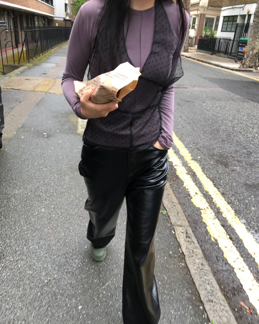 NOPROBLEM韓國直郵㊣女裝新款休閑熱賣人氣26春夏休閑褲Sale皮革NOPROBLEM休閑褲