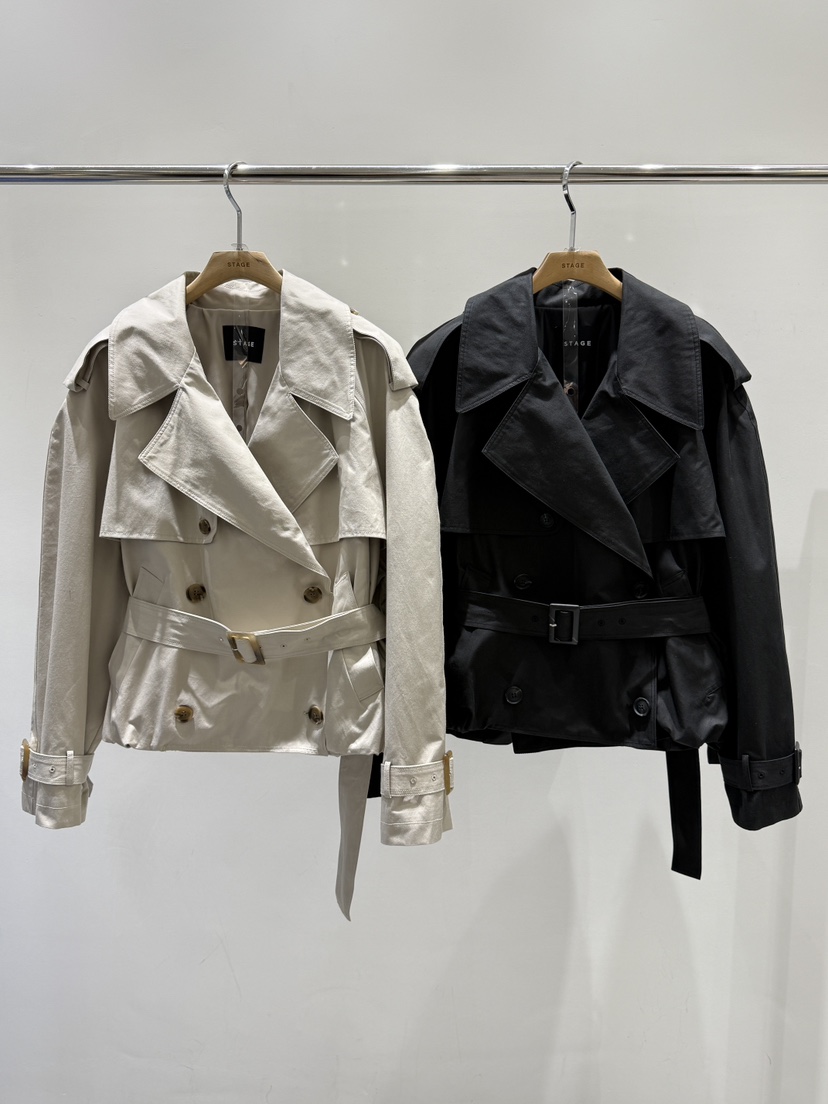 STAGE㊣東大門代購女士新款推薦人氣26春夏休閑熱賣夾克含腰帶STAGE夾克