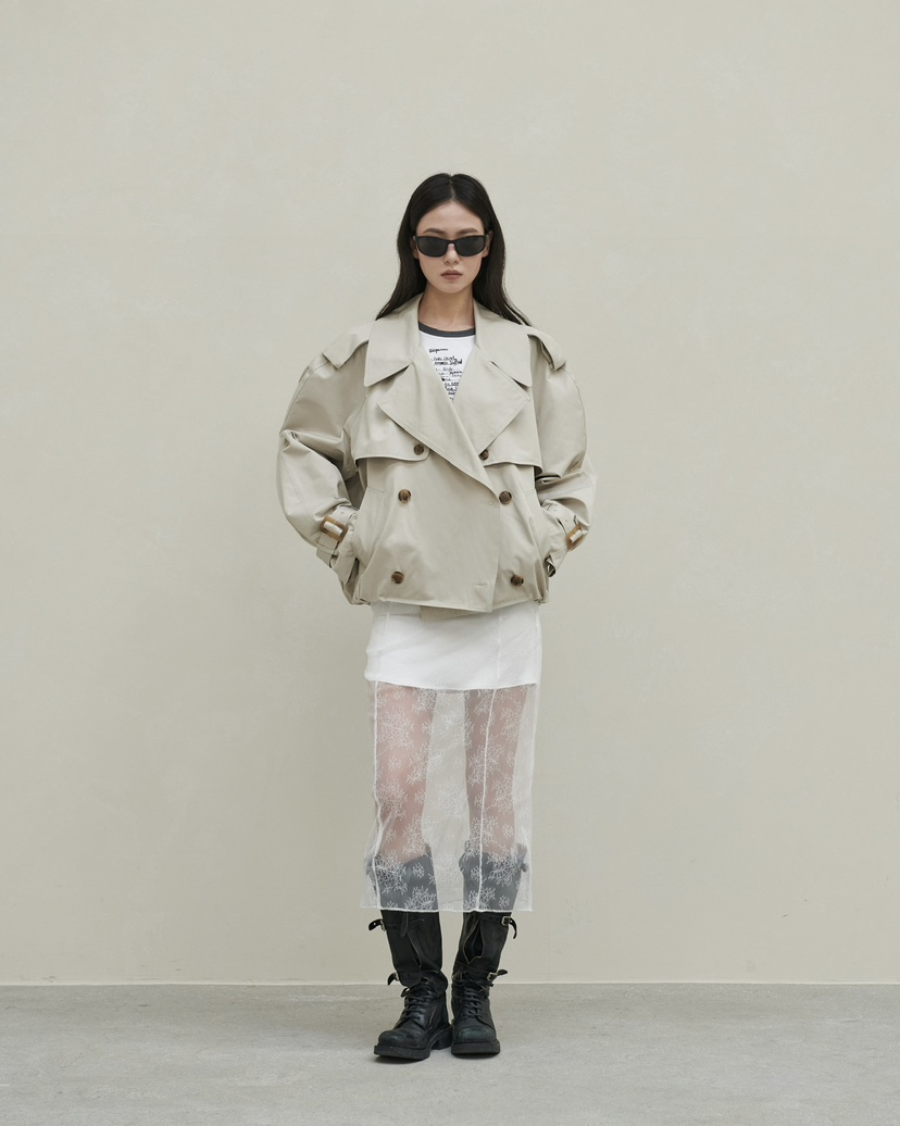 STAGE㊣東大門代購女士新款推薦人氣26春夏休閑熱賣夾克含腰帶STAGE夾克