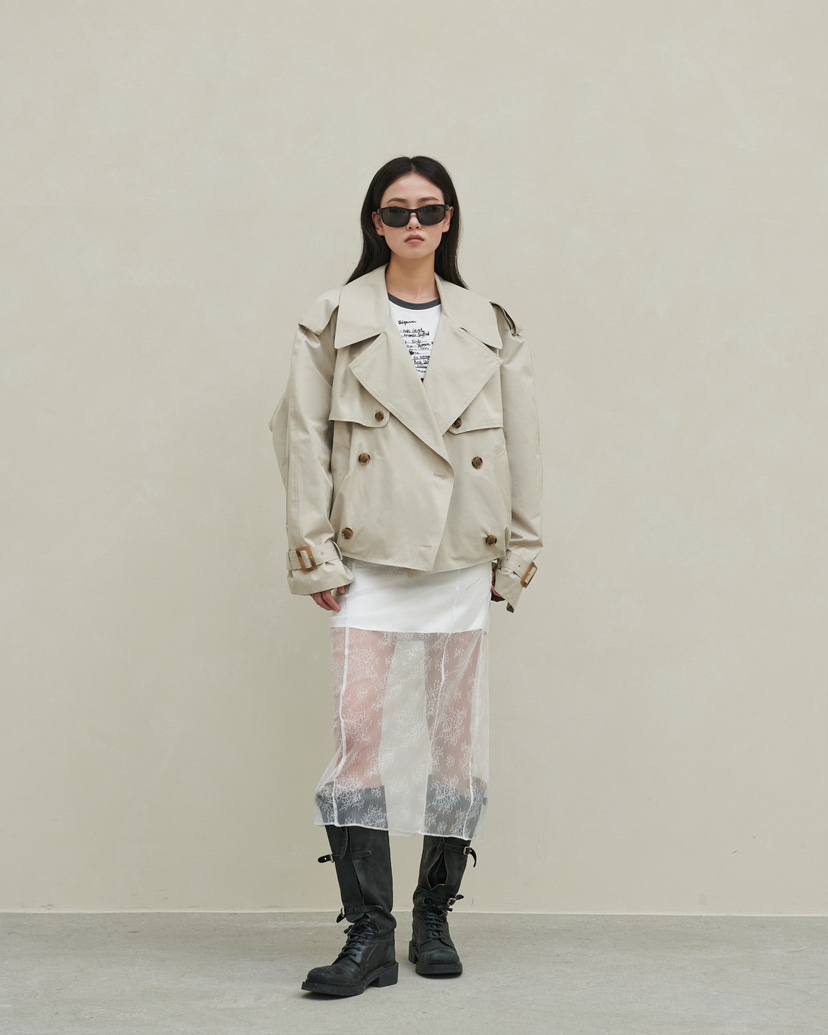 STAGE㊣東大門代購女士新款推薦人氣26春夏休閑熱賣夾克含腰帶STAGE夾克