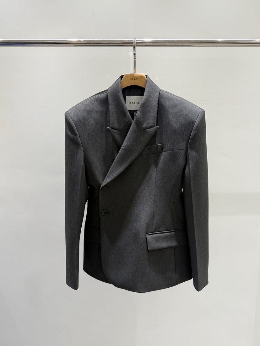 STAGE㊣東大門實拍女士新款休閑熱賣推薦26春夏真品職業夾克STAGE夾克圖色2