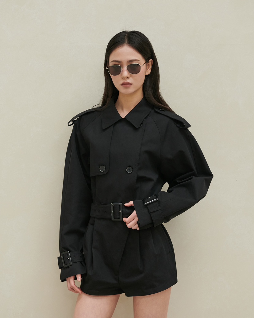 STAGE㊣東大門實拍女裝新品時尚真品熱賣職業休閑連體褲含腰帶STAGE連體褲