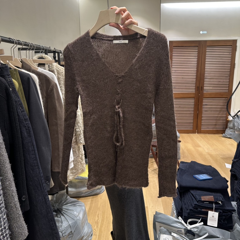 GILLI韓國直郵㊣女裝新款職業人氣26春夏休閑時尚真品針織衫GILLI針織衫圖色2