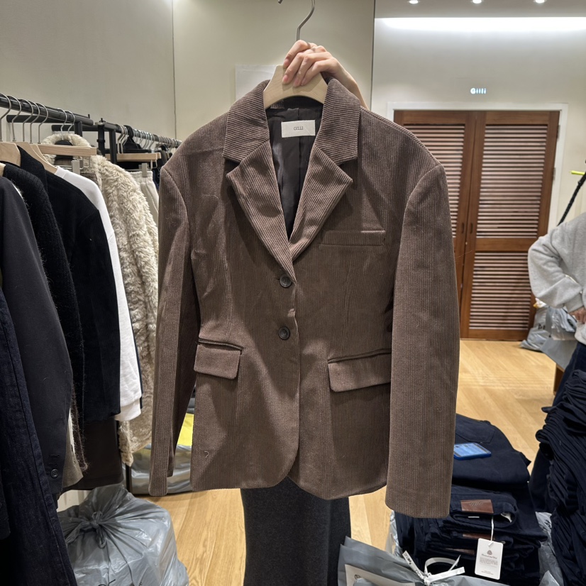 GILLI東大門直郵㊣女士新款熱賣休閑推薦職業夾克燈芯絨帆布GILLI夾克圖色1