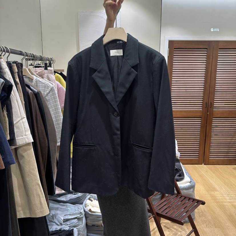 GILLI韓國代購㊣女士新款真品人氣26春夏休閑推薦時尚夾克帆布GILLI夾克圖色2