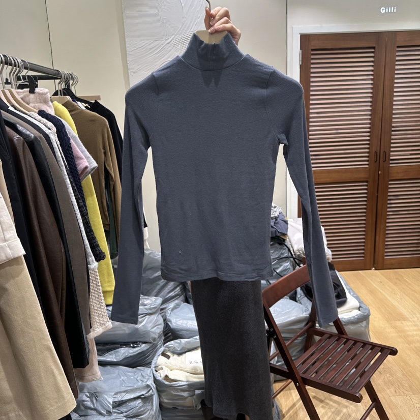GILLI㊣東大門實拍女士新品時尚休閑職業推薦26春夏長袖T恤GILLI長袖T恤