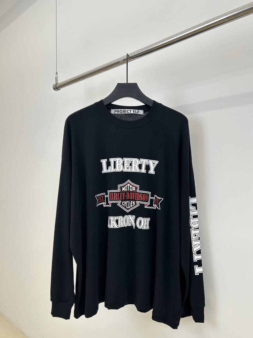 ELF-L㊣東大門代購女裝新品人氣推薦職業真品熱賣長袖T恤春款PROJECT ELF/ELF-L長袖T恤圖色3黑色