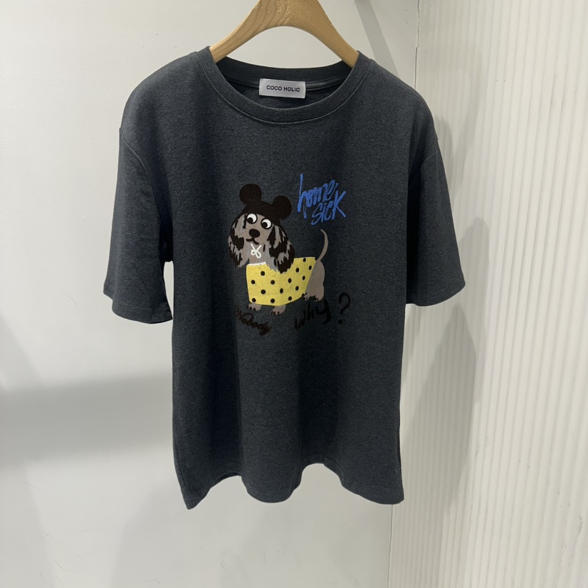 COCO HOLIC韓國代購㊣女裝新款休閑真品時尚人氣職業熱賣T恤COCO HOLICT恤圖色2
