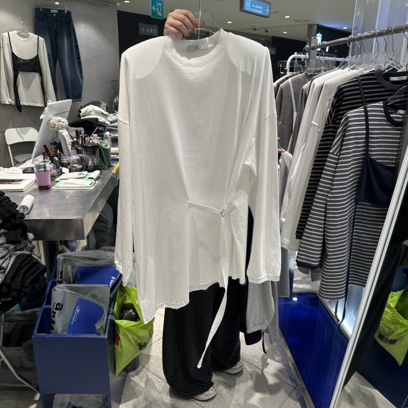 HERTZ-P韓國代購㊣女士新品時尚休閑真品26春夏長袖T恤春款HERTZ-P長袖T恤圖色1