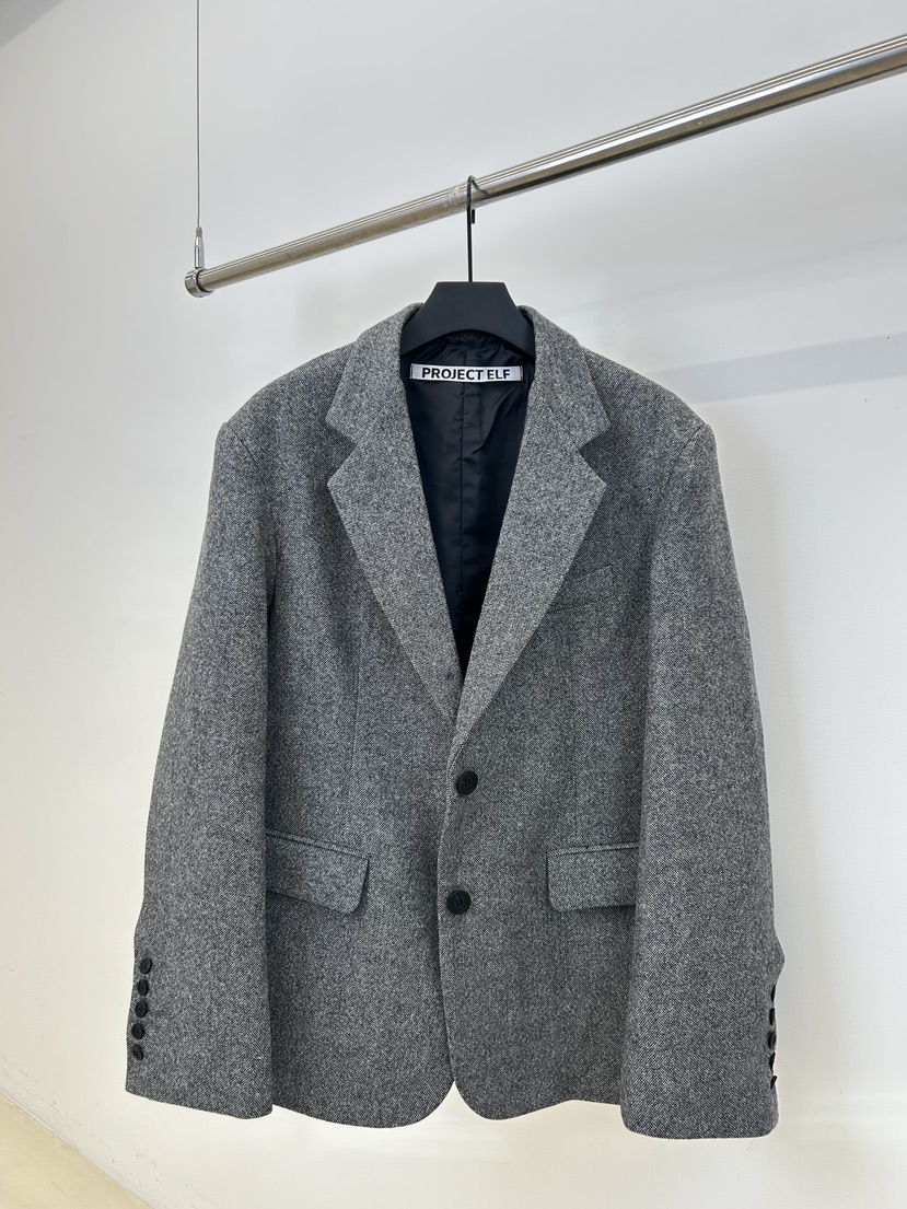 ELF-L韓國直郵㊣女士新品推薦時尚職業休閑真品熱賣夾克春款PROJECT ELF/ELF-L夾克圖色1灰色