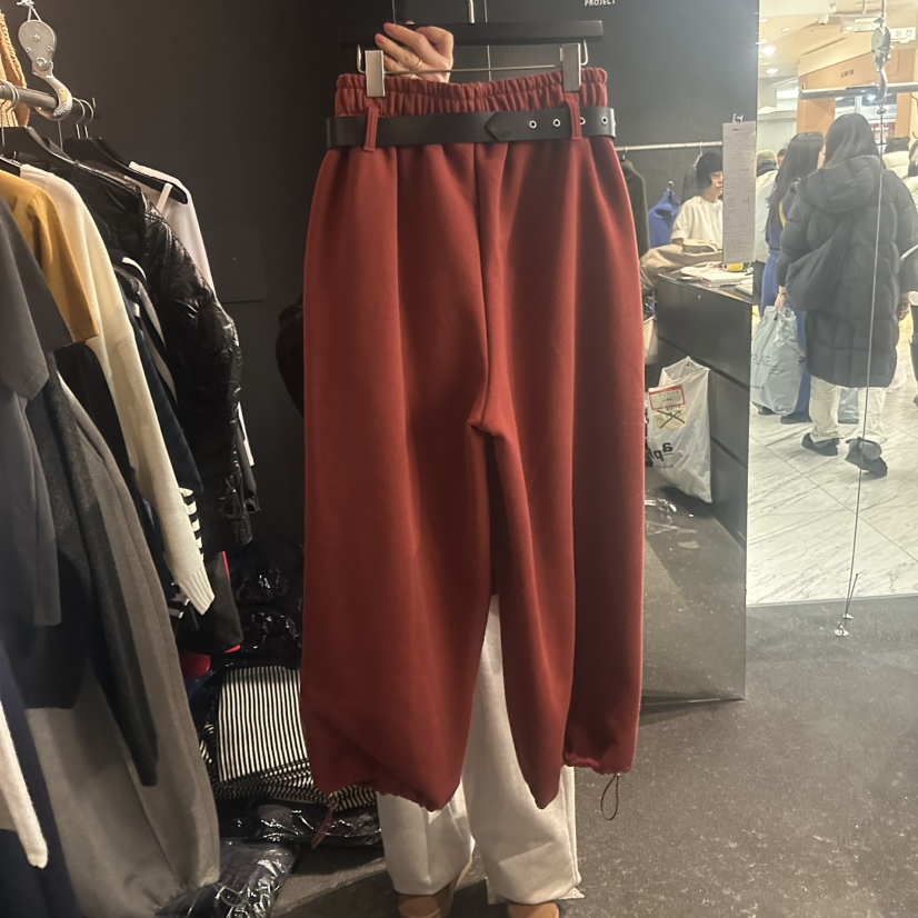 ELF-L韓國直郵㊣女裝新品休閑休閑褲不含腰帶抓絨系帶春款PROJECT ELF/ELF-L休閑褲