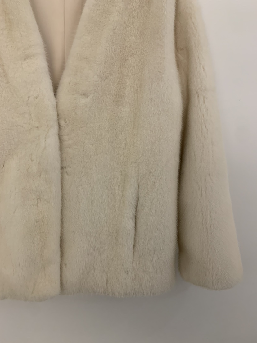 UNDER KEY㊣東大門實拍女裝新品休閑時尚短款大衣貂皮貂絨UNDER KEY短款大衣