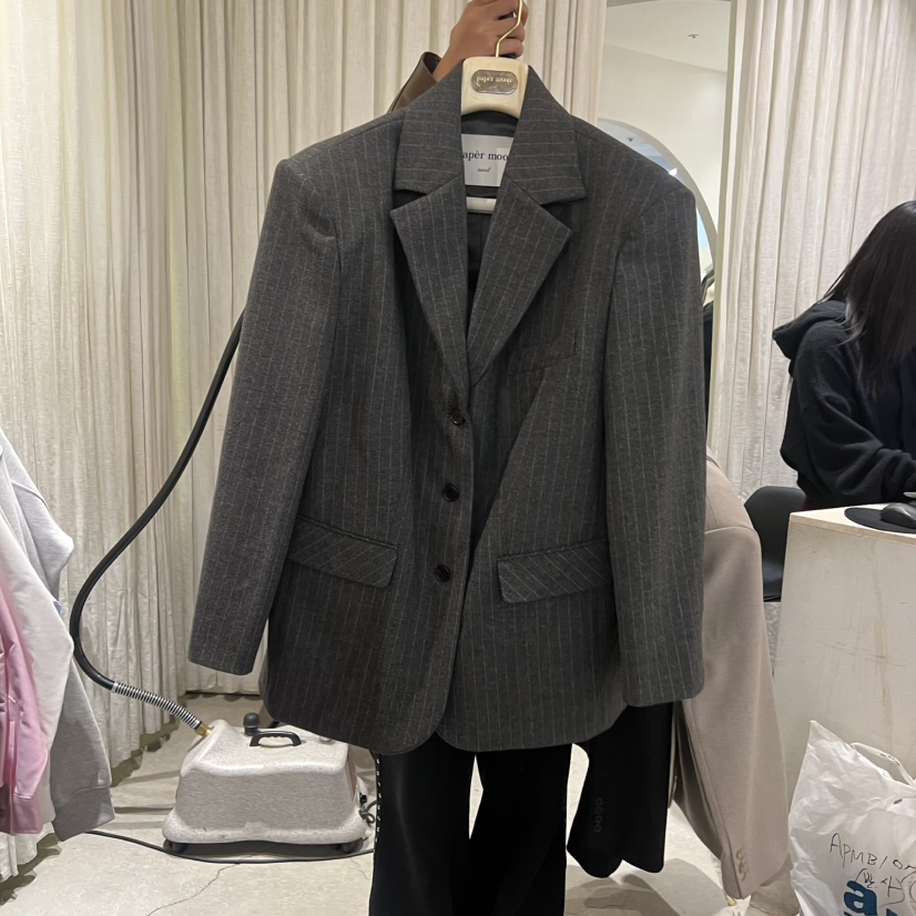 PAPERMOON韓國直郵㊣女裝新款時尚休閑真品夾克法蘭絨羊毛套裝paper moon夾克圖色2