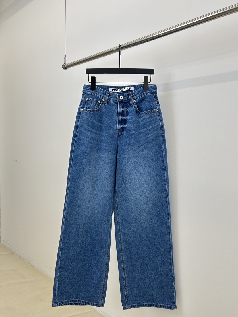 ELF-L東大門直郵㊣女裝新品職業熱賣26春夏時尚牛仔褲春款PROJECT ELF/ELF-L牛仔褲圖色1