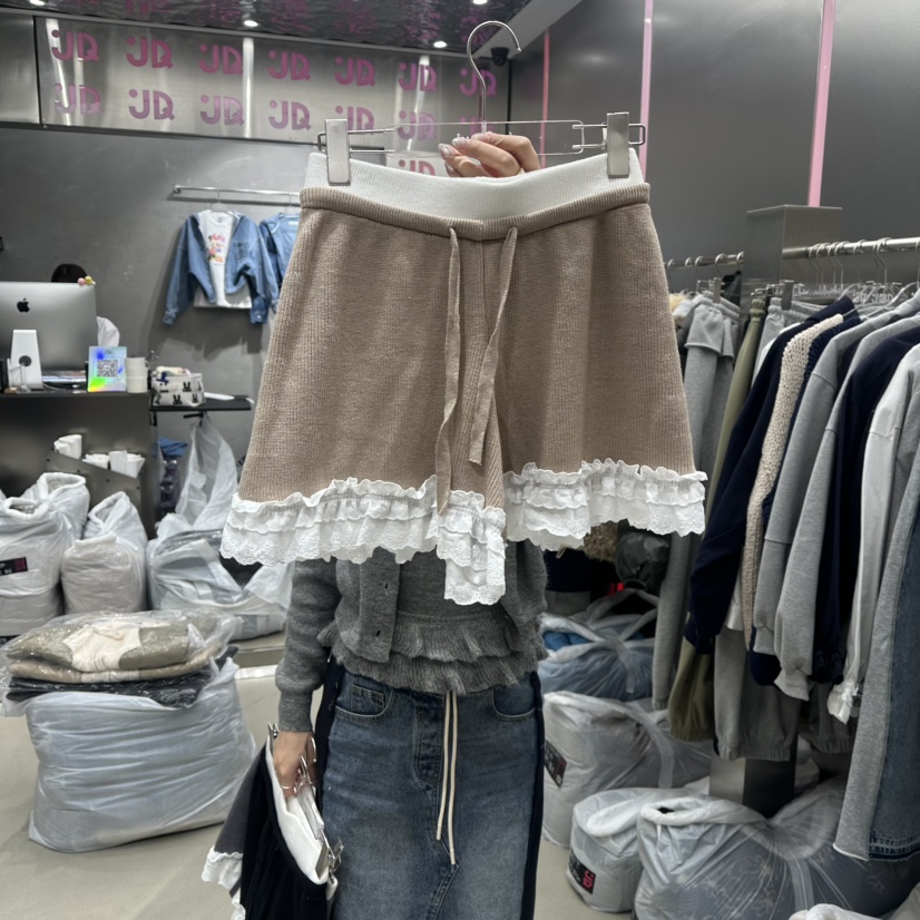 JUDYQUE㊣東大門代購女士新款職業人氣26春夏真品短褲春款蕾絲JUDYQUE短褲圖色1